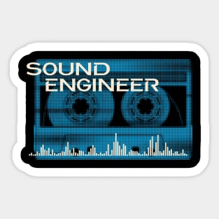 Sound Engineer Vintage Retro Cassette Sticker